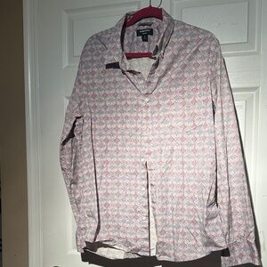 Nordstrom Trim Fit Shirt in Pink and Gray Pattern